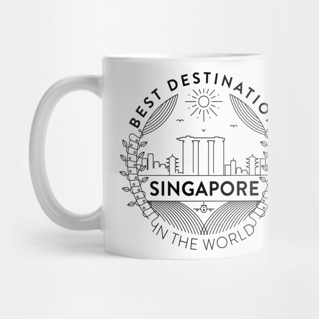 Singapore Minimal Badge Design by kursatunsal